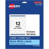 imageAvery Matte White Heart Labels Sure Feed Technology 2932quot x 12732quot 300 Matte White Printable Labels600 Labels