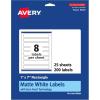imageAvery Matte White Rectangle Labels Sure Feed Technology 1quot x 7quot 200 Matte White Printable Labels200 Labels