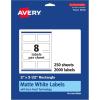 imageAvery Matte White Rectangle Labels Sure Feed Technology 2quot x 35quot 200 Matte White Printable Labels2 000 Labels