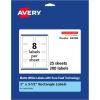 imageAvery Matte White Rectangle Labels Sure Feed Technology 2quot x 35quot 200 Matte White Printable Labels200 Labels