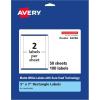 imageAvery Matte White Rectangle Labels Sure Feed Technology 5quot x 7quot 50 Matte White Printable Labels100 Labels
