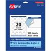 imageAvery Matte White Removable Round Labels with Sure Feed Technology 15quot Diameter 300 Labels LaserInkjet Printable2 000 labels