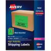 imageAvery Neon Shipping Labels Laser Printable Assorted Green Pink Yellow Labels 15 Total 5975Neon Assorted