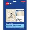 imageAvery Pearlized Ivory Oval Labels Sure Feed Technology PrinttoTheEdge 15quot x 3quot 500 Pearlized Ivory Labels LaserInkjet Printable250 labels