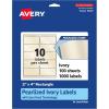 imageAvery Pearlized Ivory Rectangle Labels Sure Feed Technology 2quot x 4quot 100 Pearlized Ivory Labels LaserInkjet Printable1 000 labels