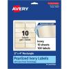 imageAvery Pearlized Ivory Rectangle Labels Sure Feed Technology 2quot x 4quot 100 Pearlized Ivory Labels LaserInkjet Printable100 labels