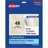 imageAvery Pearlized Ivory Round Labels Sure Feed Technology PrinttoTheEdge 1quot Diameter 480 Pearlized Ivory Labels LaserInkjet Printable1 200 labels