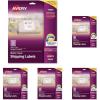 imageAvery Printable Shipping Labels with Sure Feed 313quot x 4quot Matte Clear 60 Blank Mailing Labels 15664One Size Pack of 5