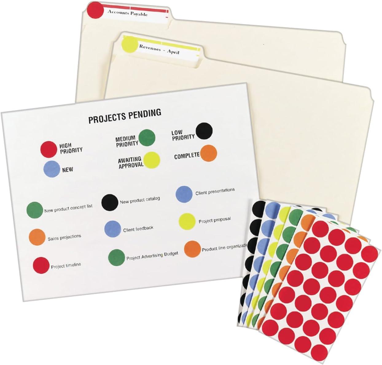 imageAvery ColorCoding Removable Labels 34 Inch Round Labels Black NonPrintable 1008 Dot Stickers Total 5459