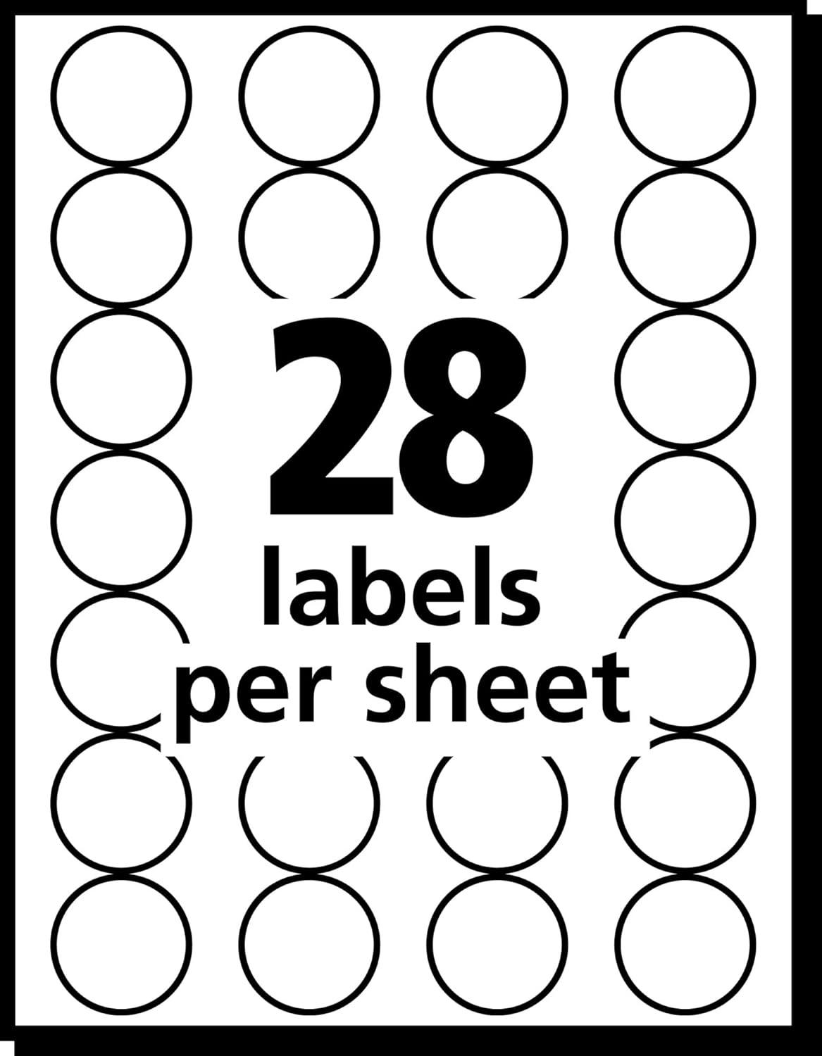 imageAvery ColorCoding Removable Labels 34 Inch Round Labels Black NonPrintable 1008 Dot Stickers Total 5459