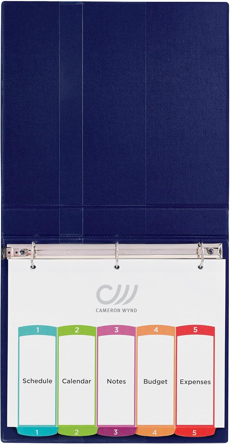imageAvery Dividers for 3 Ring Binders 5 Tabs per Set Customizable Table of Contents Multicolor Arched Tabs Great for Organizing Reports Projects and More 11840Pack of 1