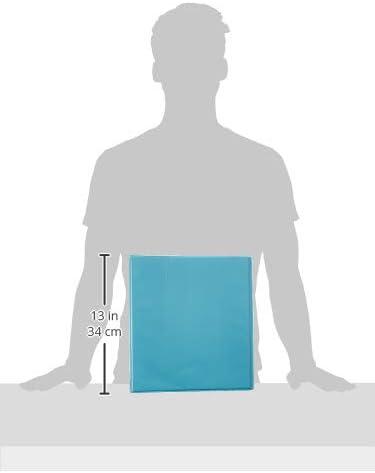 imageAvery Durable View 3 Ring Binder 1 Inch Slant Rings 250Sheet Capacity DuraHinge 14 Inch Wide Spine Customizable Clear Covers and Spine 1 Bright Aqua Blue Binder 17295Aqua
