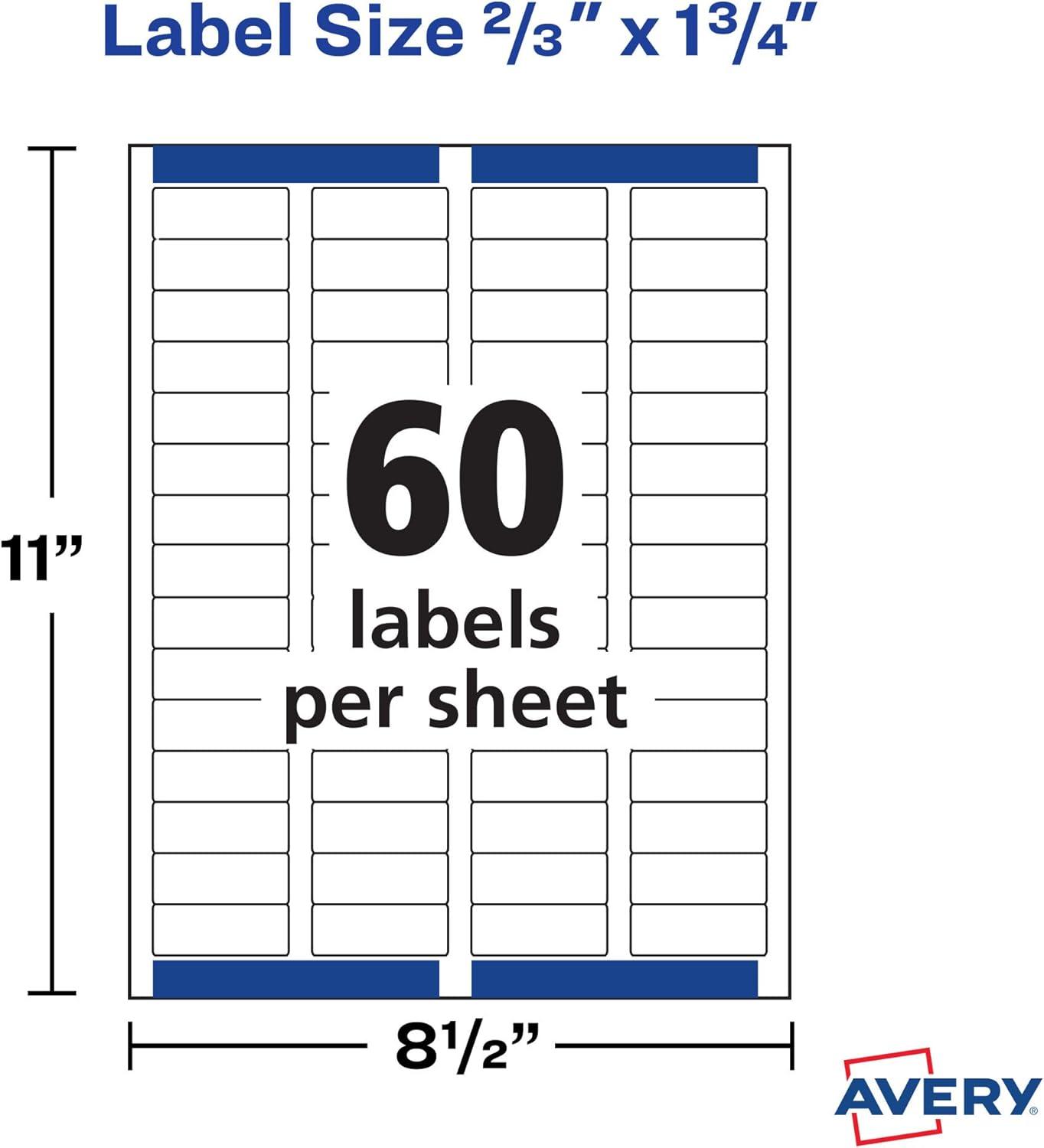imageAvery Easy Peel Address Labels Sure Feed Permanent White 23quot x 134quot 2 Pack 1200 Labels Total 32133
