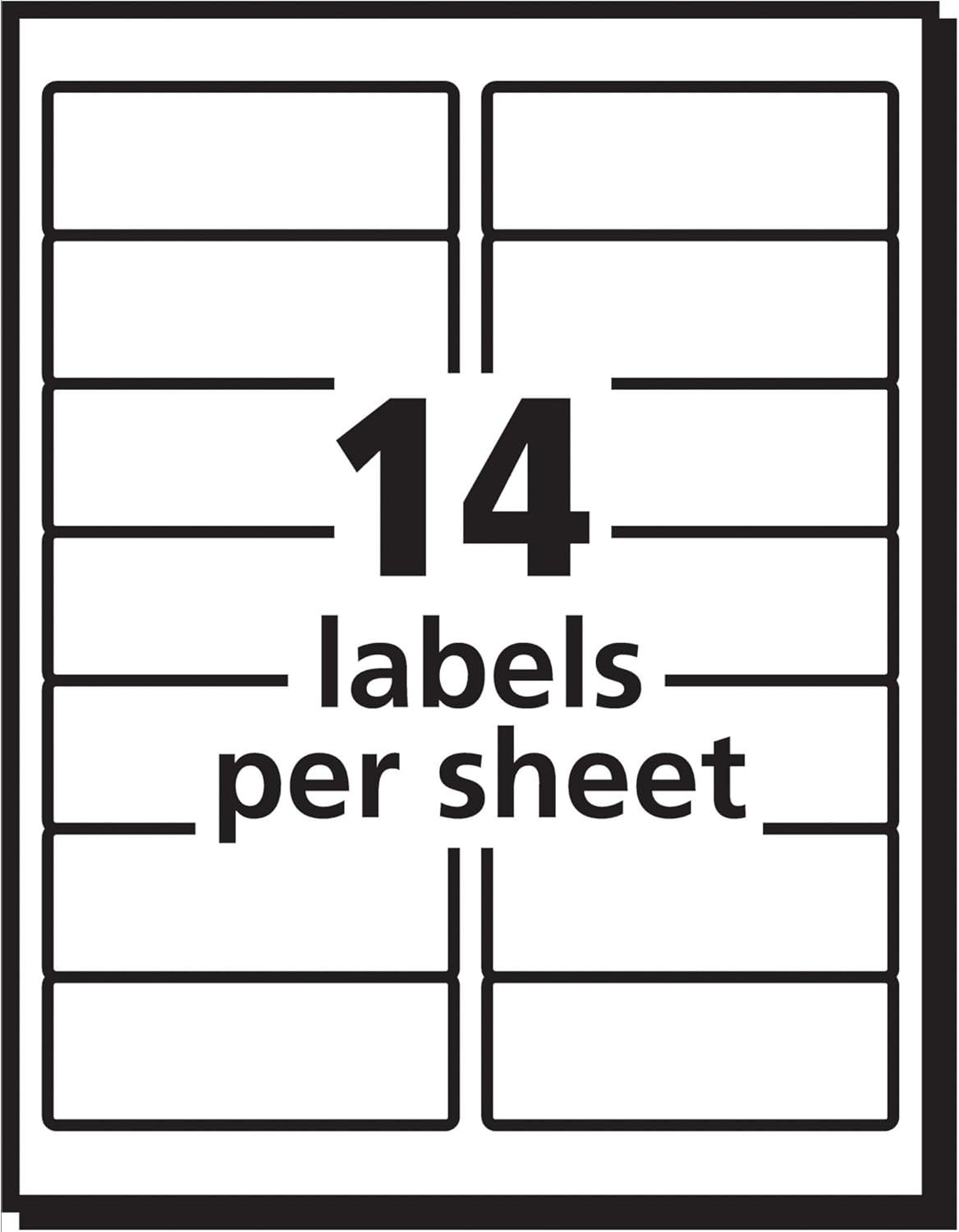 imageAvery Easy Peel Printable Address Labels with Sure Feed 113quot x 4quot White 1400 Blank Mailing Labels 08462One Size Pack of 5