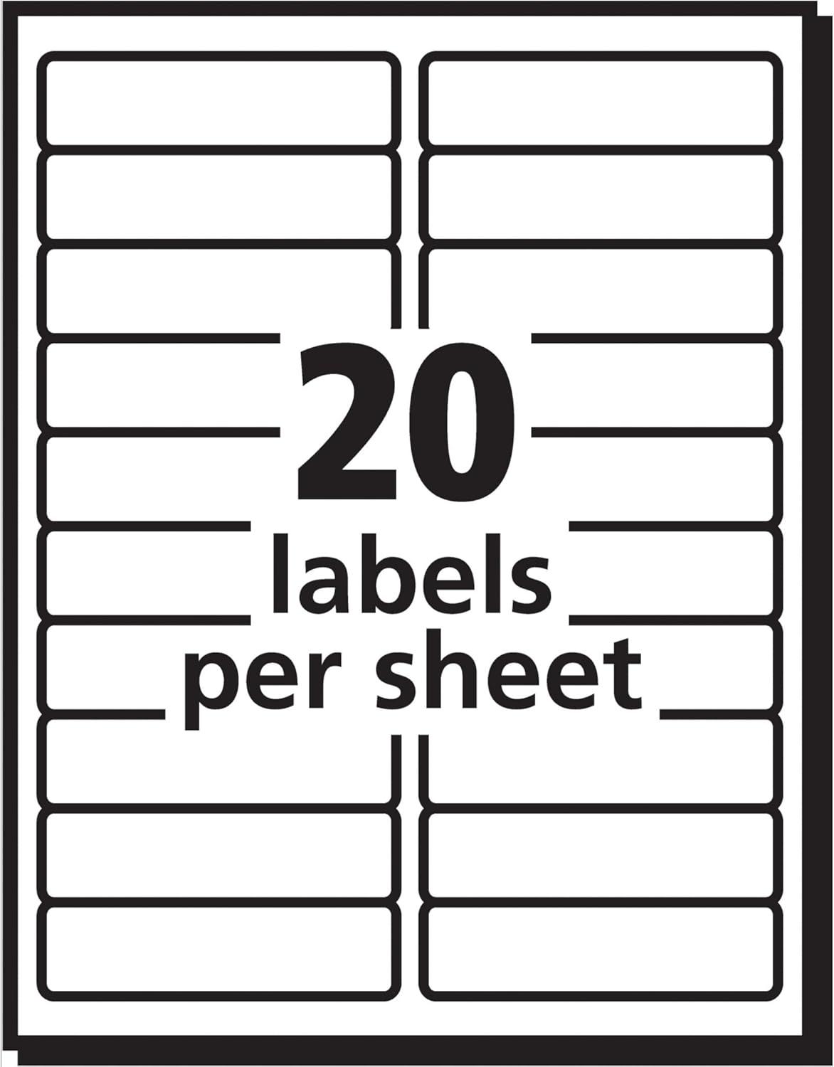 imageAvery Easy Peel Printable Address Labels with Sure Feed 1quot x 4quot White 500 Blank Mailing Labels 081612000 labels Pack of 5