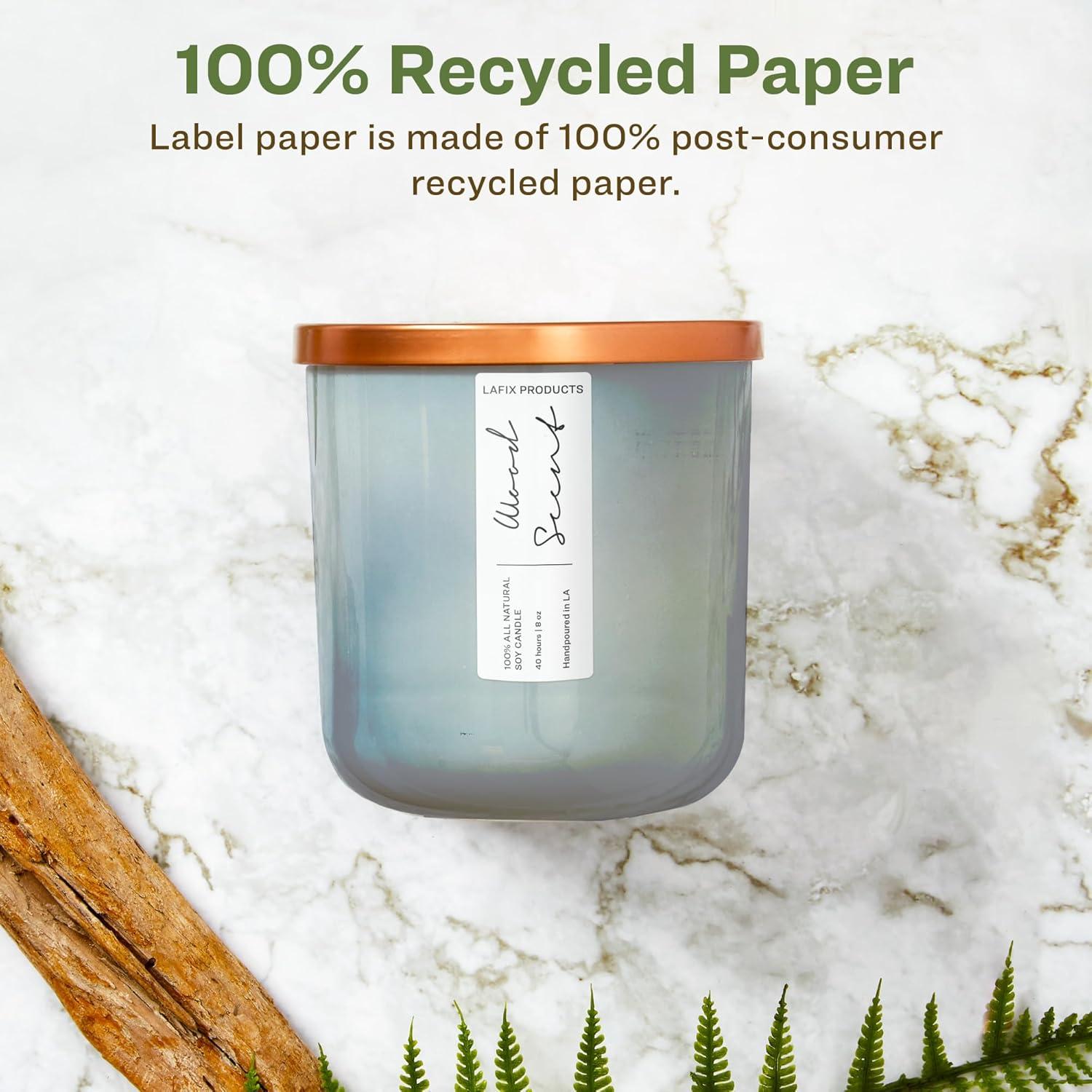 imageAvery EcoFriendly Matte White Recycled Rectangle Labels 2quot x 258quot Matte White Labels Permanent Adhesive LaserInkjet Printable 375 Total1 500 labels