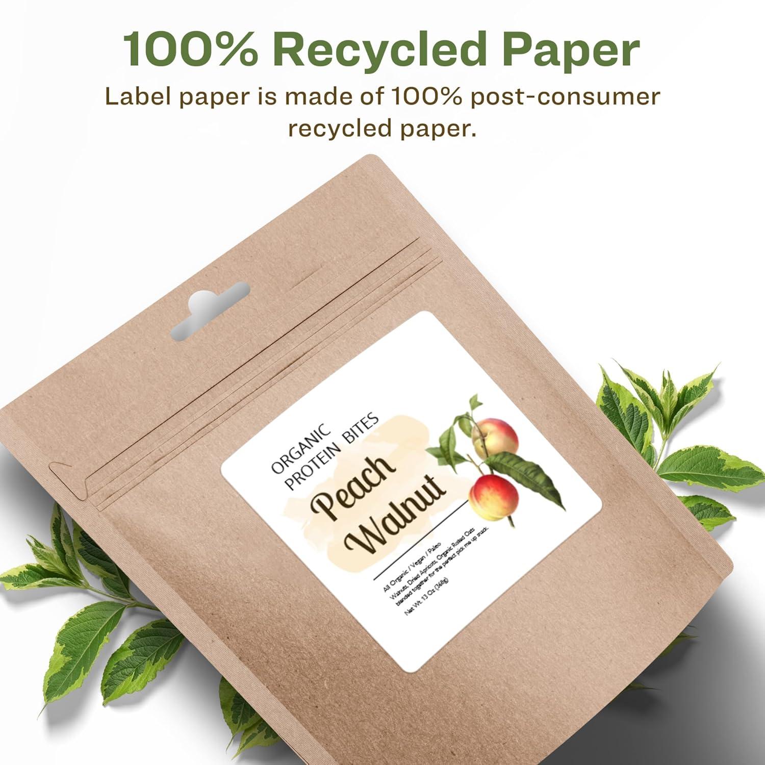 imageAvery EcoFriendly Matte White Recycled Square Labels 2quot x 2quot PrinttoTheEdge Matte White Labels Permanent Adhesive LaserInkjet Printable 300 Total300 labels