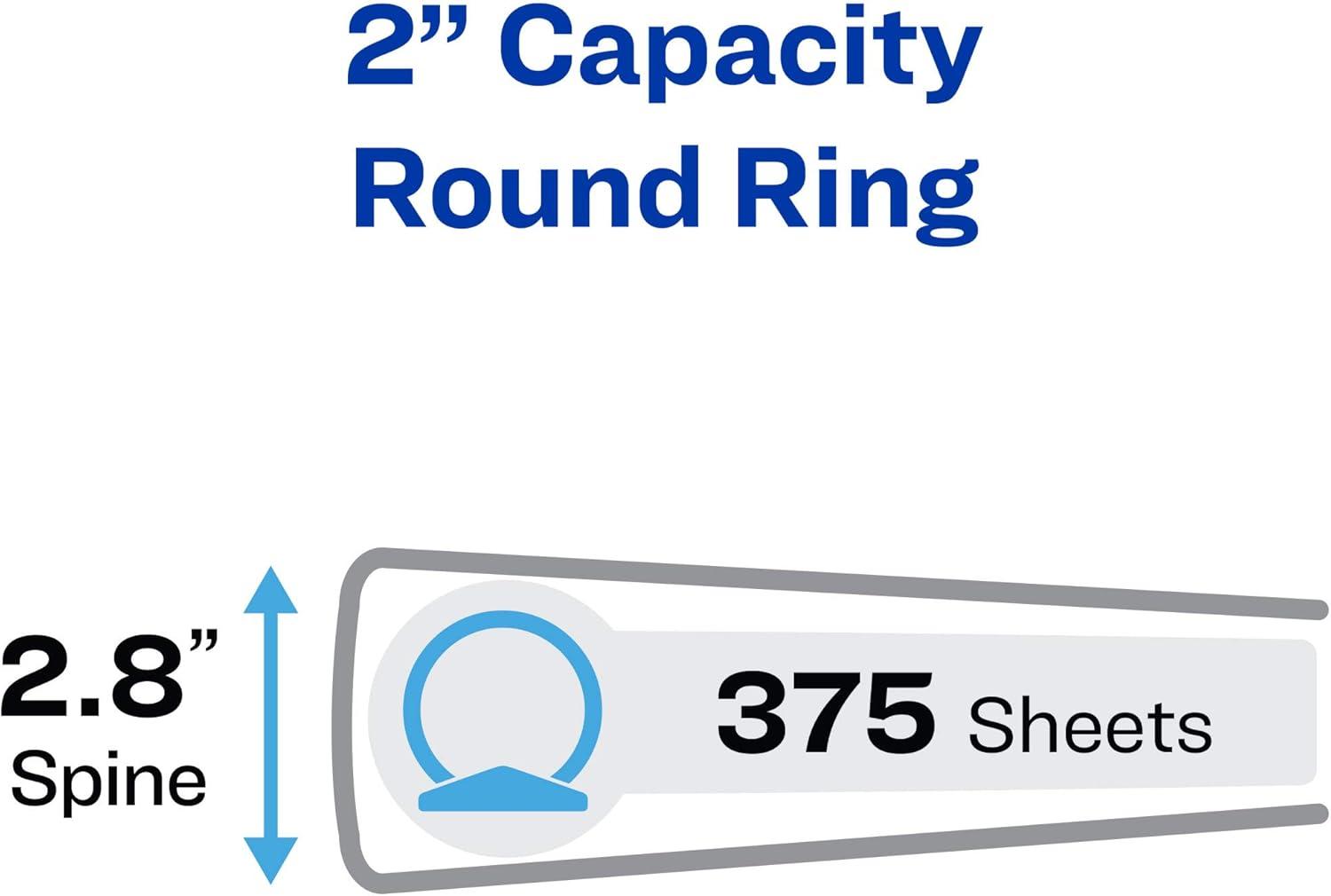 imageAvery Economy View 3 Ring Binder 1 Inch Round Rings 12 Black Binders 057102