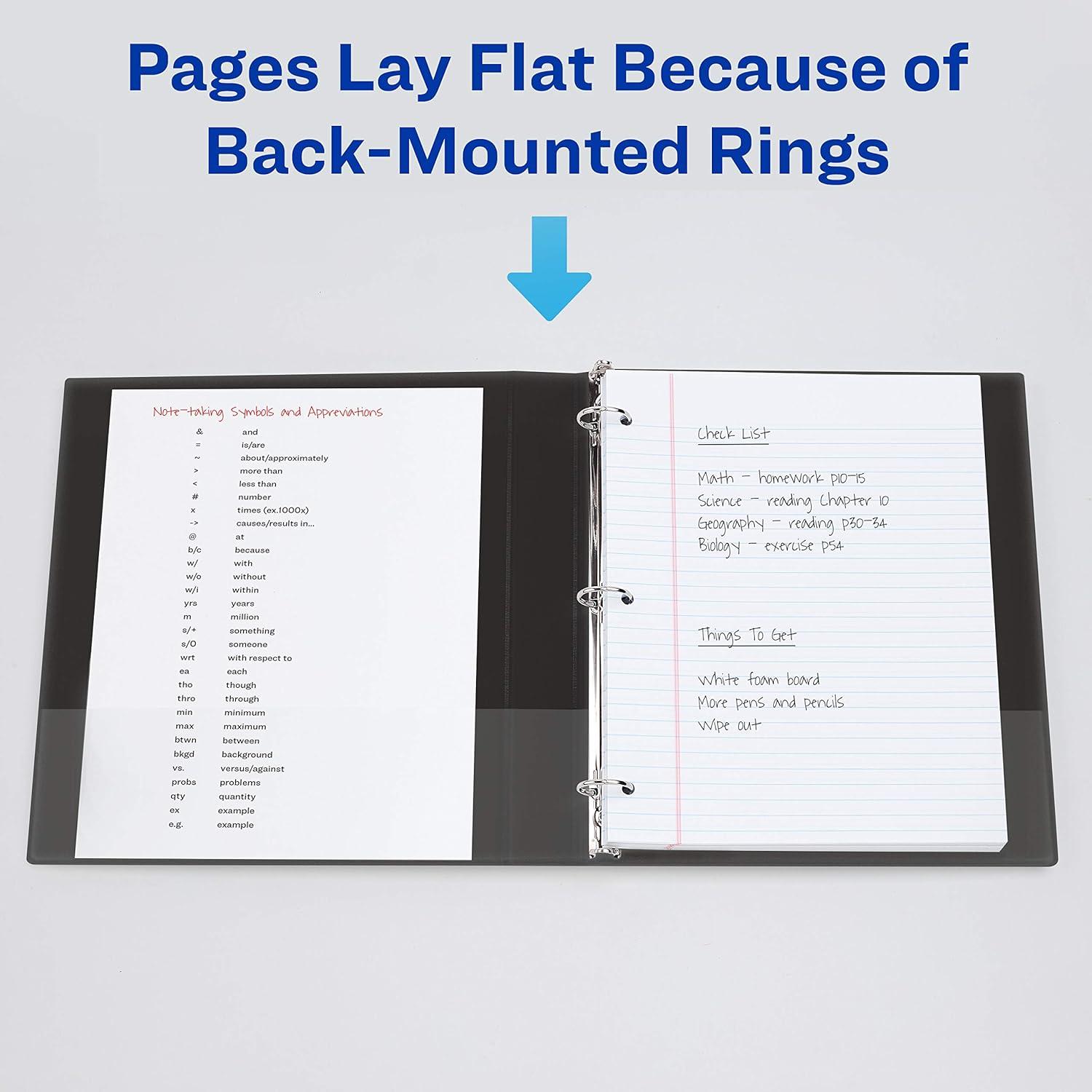 imageAvery Economy View 3 Ring Binder 1 Inch Round Rings 12 Black Binders 057102
