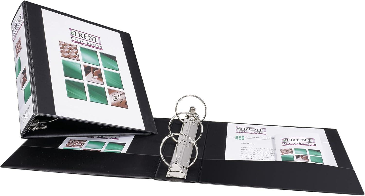 imageAvery Economy View 3 Ring Binder 1 Inch Round Rings 12 Black Binders 057103