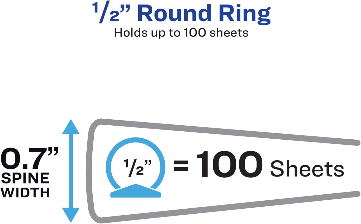 imageAvery Economy View 3 Ring Binder 3quot Round Rings 1 White Binder 0574105
