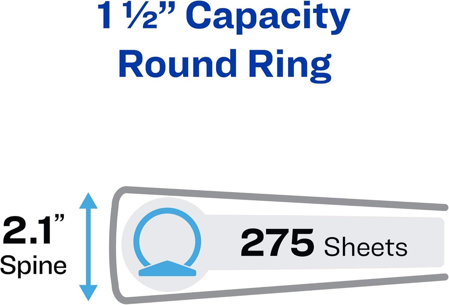 imageAvery Economy View 3 Ring Binder 3quot Round Rings 1 White Binder 0574115