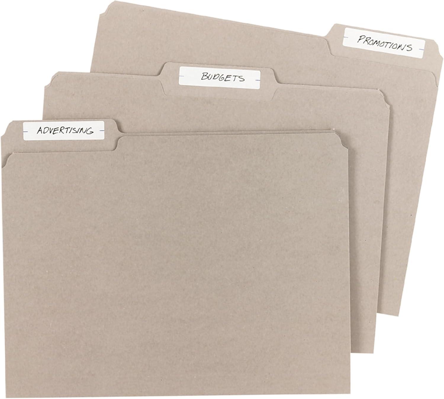 imageAvery File Folder Labels 58quot x 234quot White NonPrintable 156 Blank Labels Total 6141