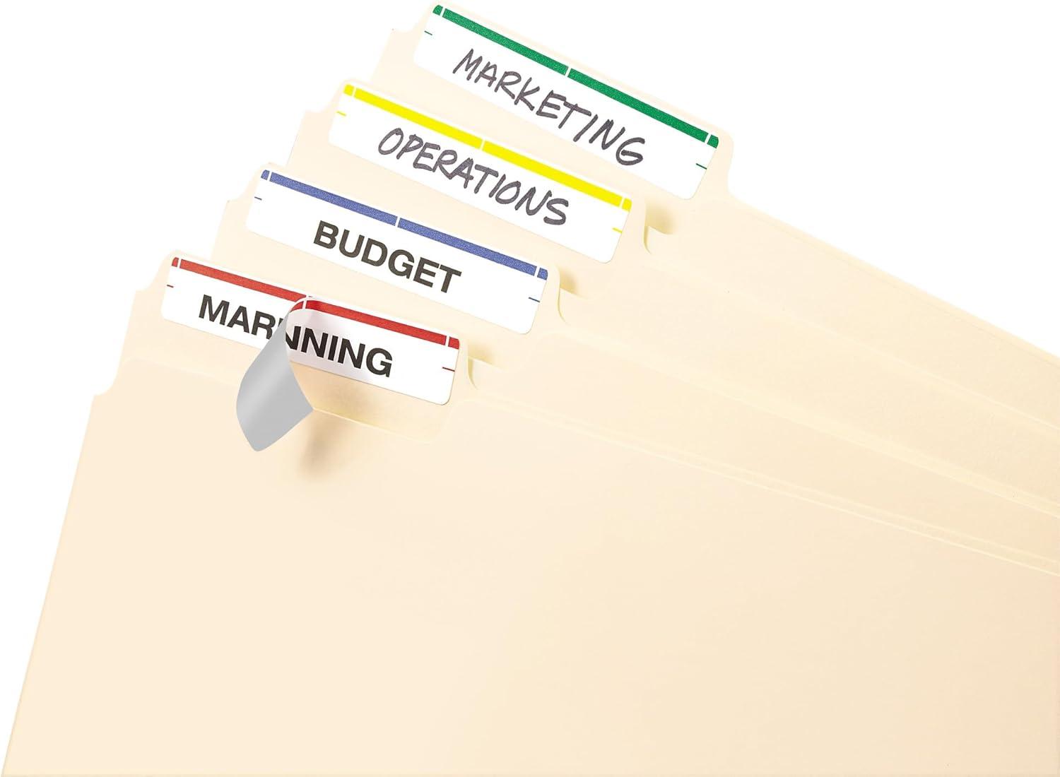 imageAvery File Folder Labels on 4quot x 6quot Sheets Easy Peel Assorted Print ampamp Handwrite 23quot x 3716quot 252 Labels 5215Assorted