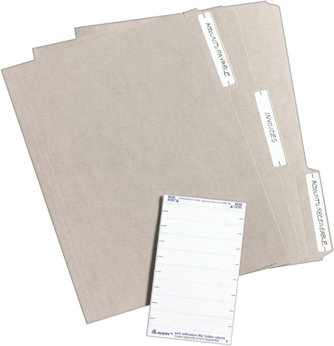 imageAvery File Folder Labels on 4quot x 6quot Sheets Easy Peel White Print ampamp Handwrite 23quot x 3716quot 252 Labels 5202250 labels