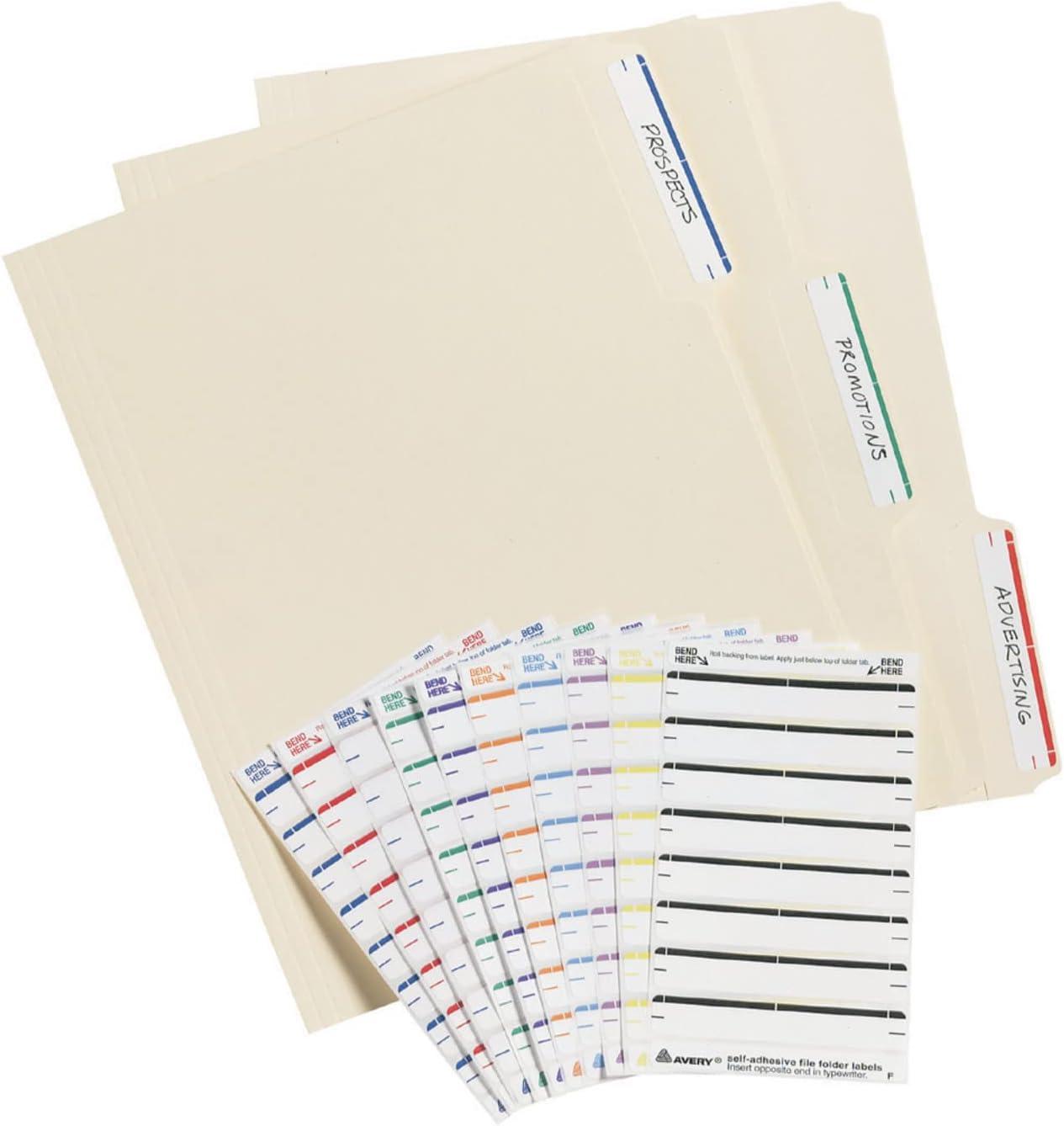 imageAvery File Folder Labels on 4quot x 6quot Sheets Easy Peel White Print ampamp Handwrite 23quot x 3716quot 252 Labels 5202250 labels