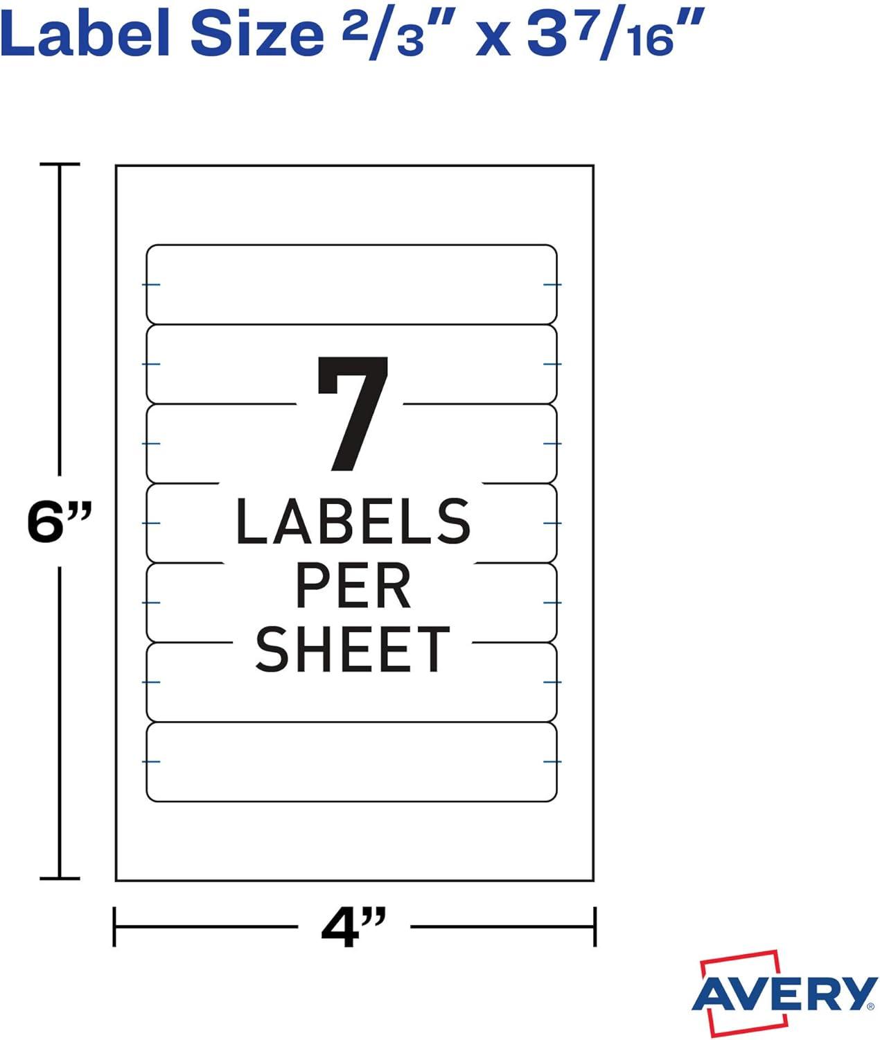 imageAvery File Folder Labels on 4quot x 6quot Sheets Easy Peel White Print ampamp Handwrite 23quot x 3716quot 252 Labels 52023 pack
