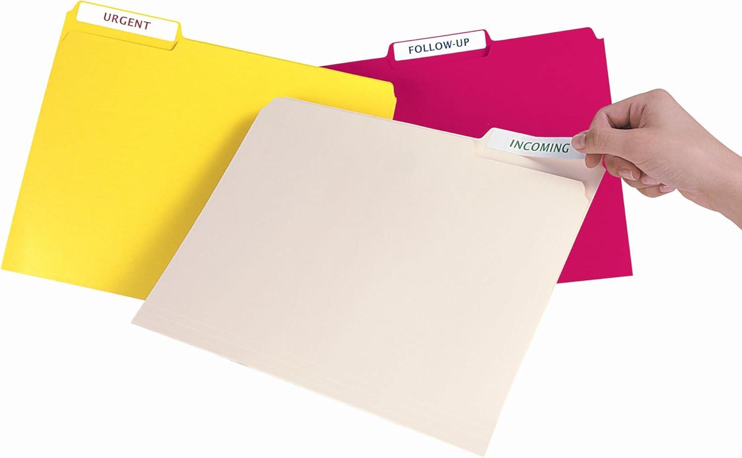 imageAvery File Folder Labels with Sure Feed 23quot x 3716quot 750 Printable Labels Removable White 806623 in X 3716 in Pack of 5