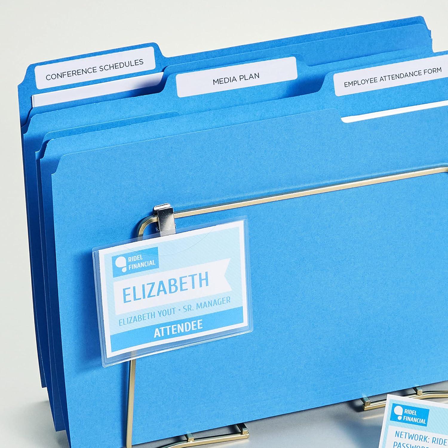imageAvery File Folder Labels with TrueBlock Technology Permanent Adhesive 23quot x 3716quot LaserInkjet 2Pack 300 Labels Total 28593File Folder Labels