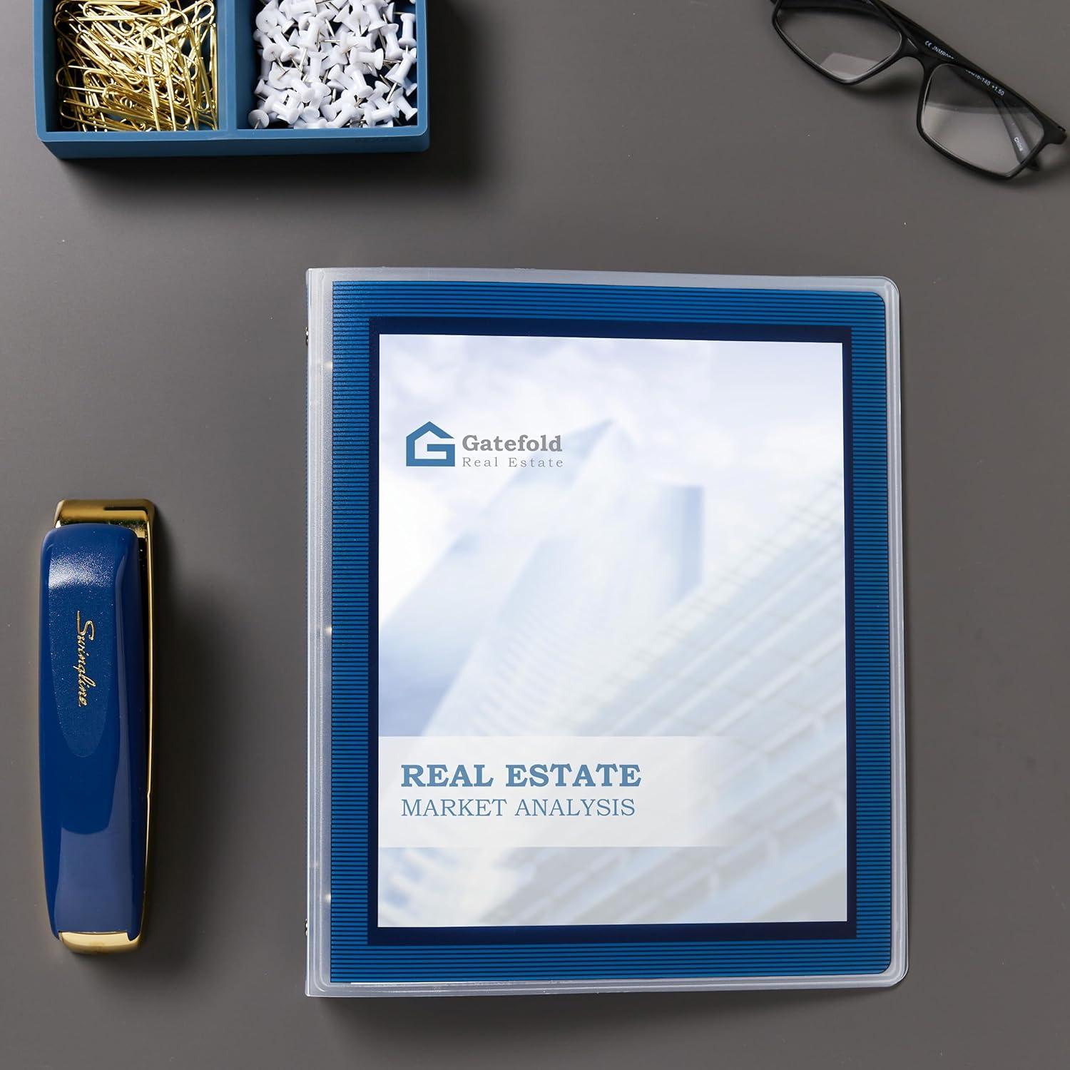 imageAvery FlexiView 3 Ring Binder 1 Inch Round Rings 1 Blue Binder 17607Assorted