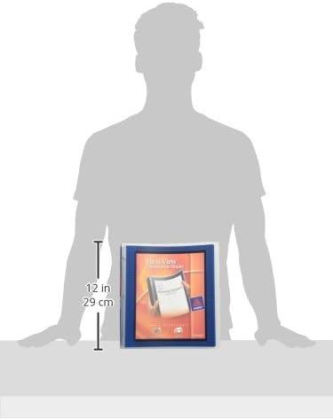 imageAvery FlexiView 3 Ring Binder 1 Inch Round Rings 1 Blue Binder 17607Navy Blue