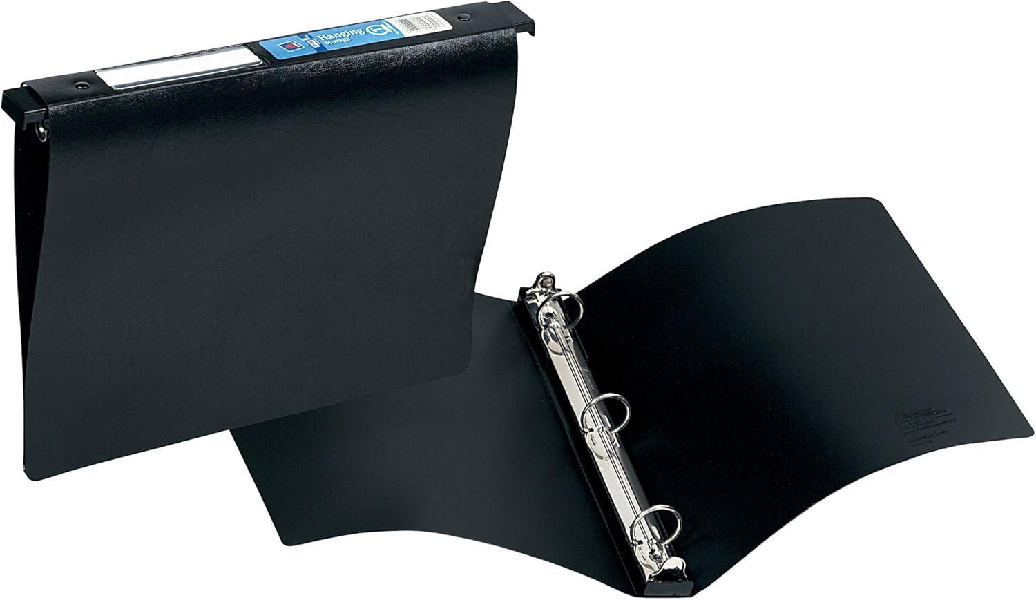 imageAvery Hanging Storage Flexible 3 Ring Binders 1quot Round Rings 175Sheet Capacity Black 4 Pack 177084 Pack