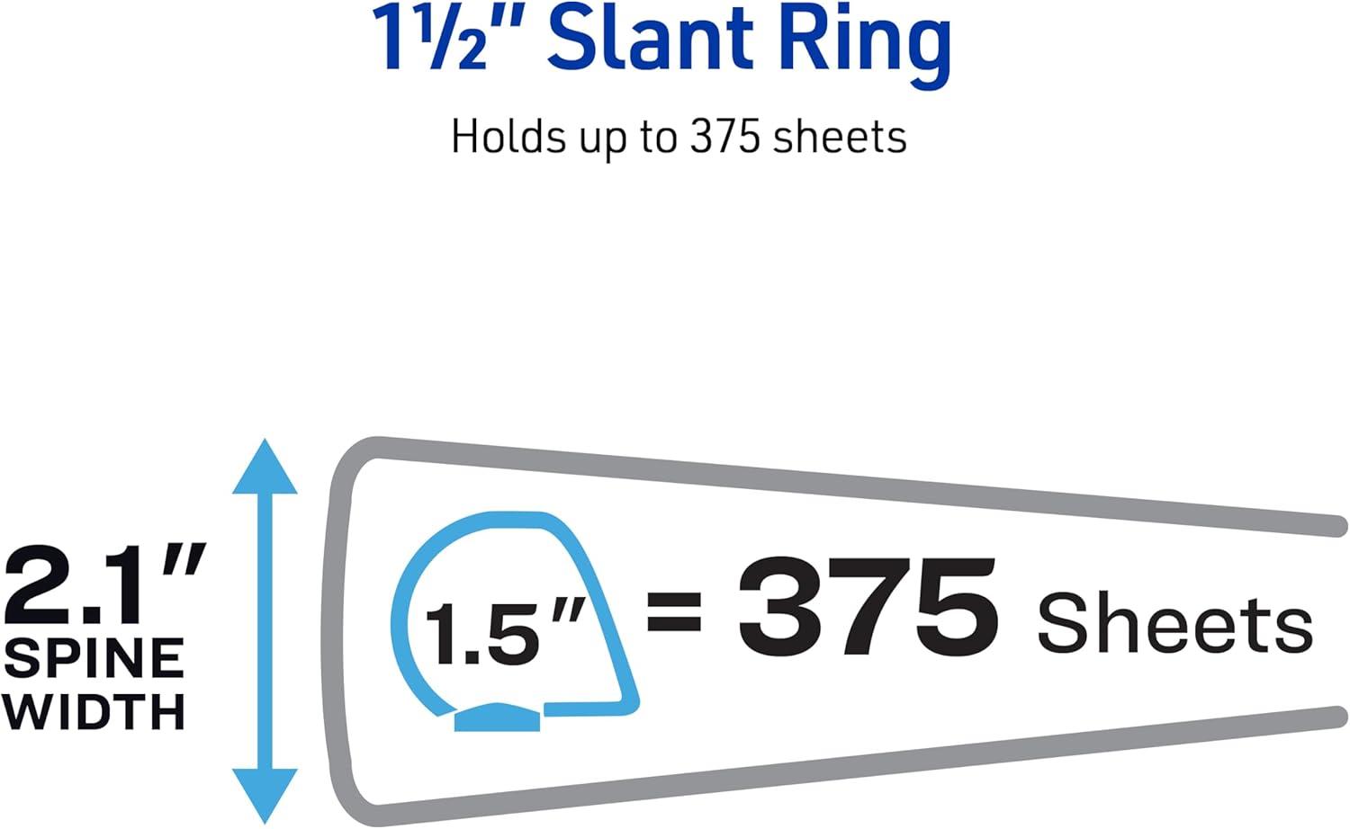 imageAvery HeavyDuty View 3 Ring Binder 4quot One Touch Slant Rings 760Sheet Capacity 45 Inch Wide Spine Great for Home School Supplies Office or Organization Needs 1 White Binder 7970415