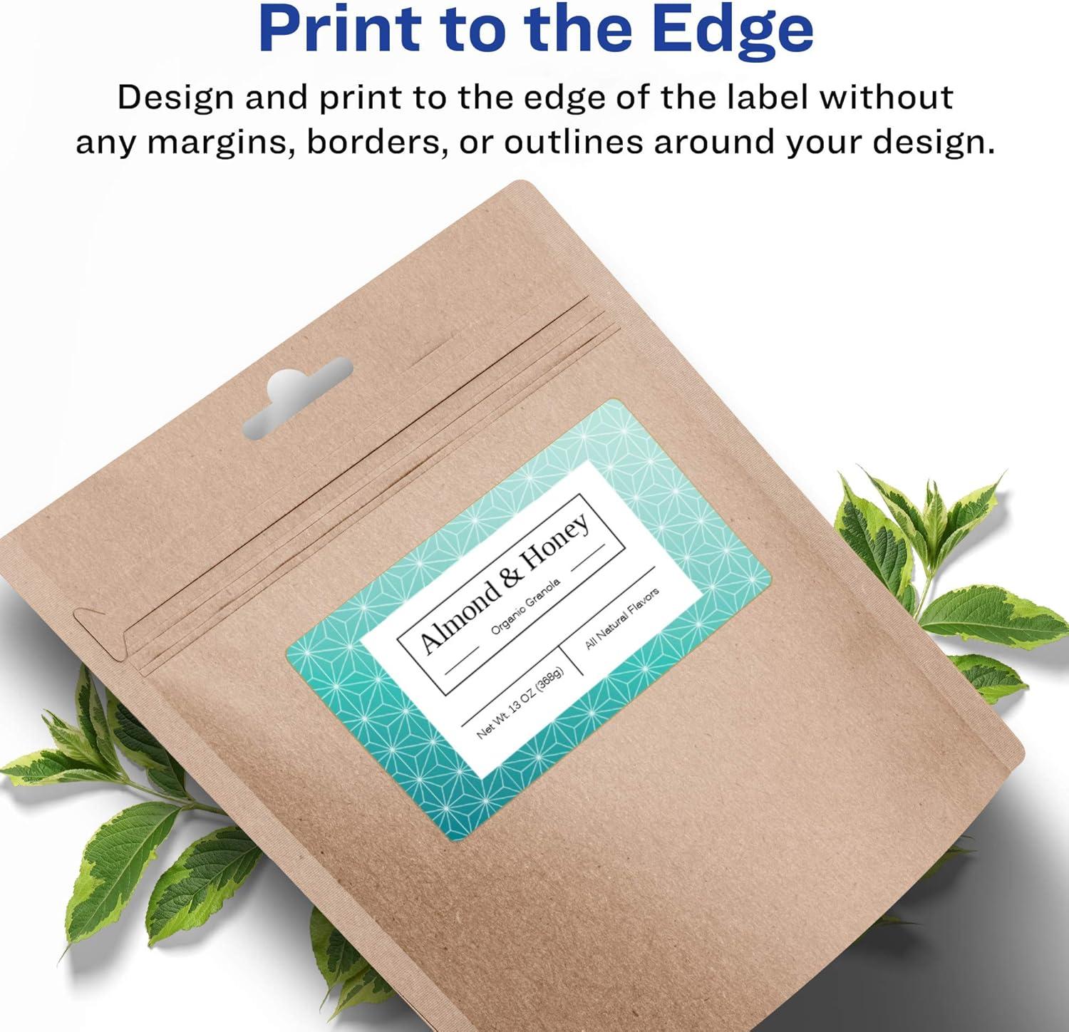 imageAvery Matte White Rectangle Labels Sure Feed Technology 2quot x 6quot 100 Matte White Printable Labels400 Labels