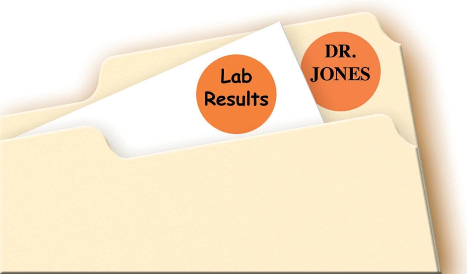 imageAvery Printable Color Coding Round Labels 34 Inch Diameter Orange 1008 per Pack 2 Packs 2016 Customizable Labels Total 07872
