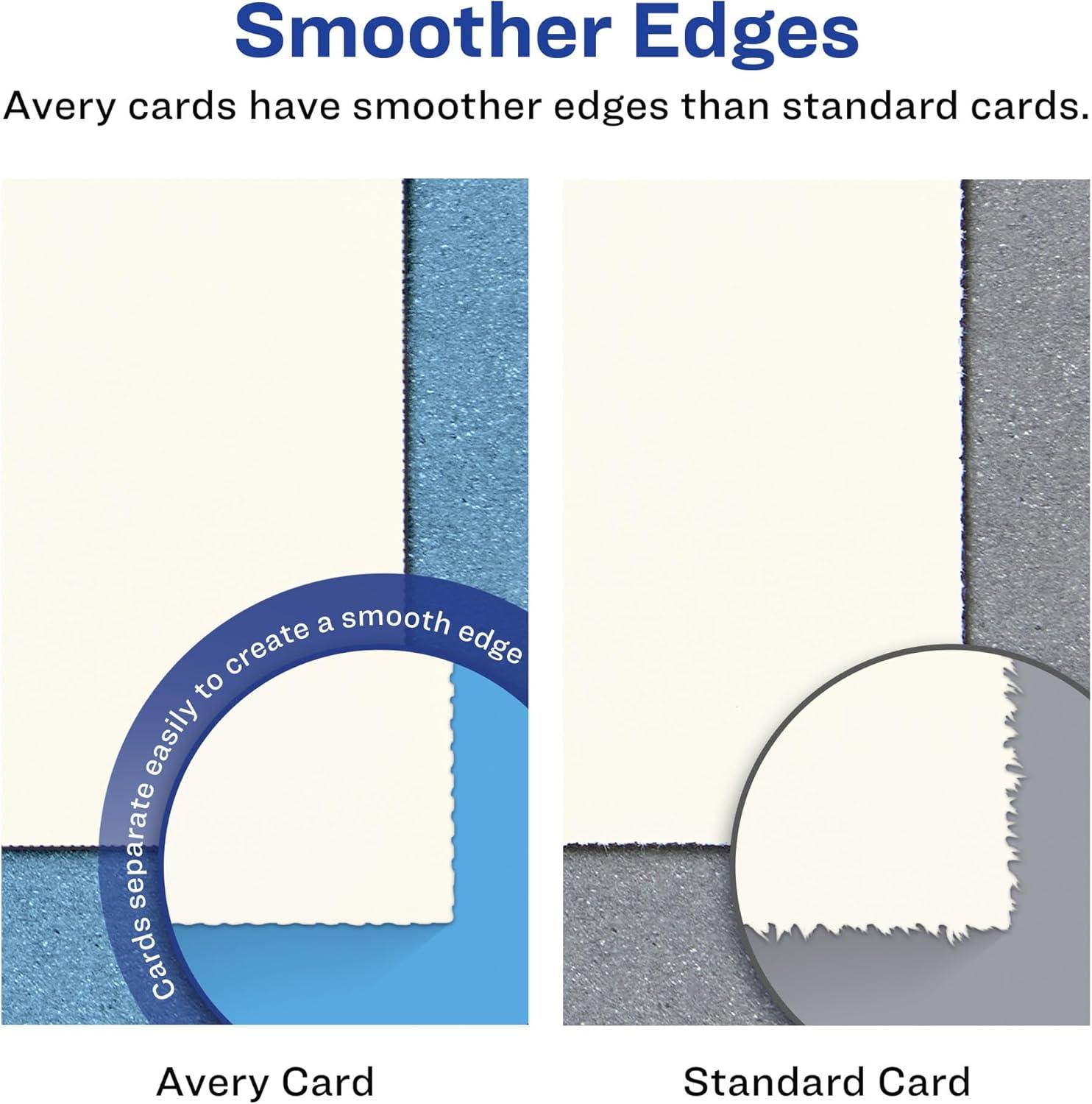 imageAvery Printable Rectangle Tickets 234quot x 812quot Matte Ivory Cardstock LaserInkjet Printable 200 Total40 cards