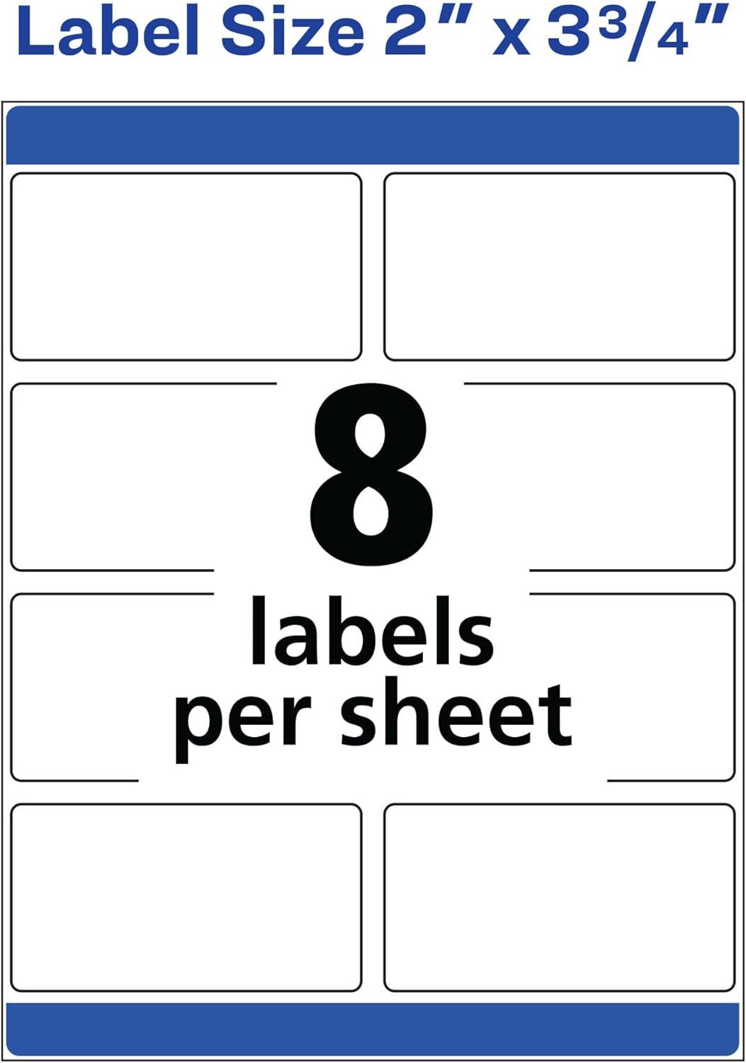 imageAvery Printable Shipping Labels with Sure Feed 2quot x 375quot White 200 Blank Mailing Labels 68732 x 375