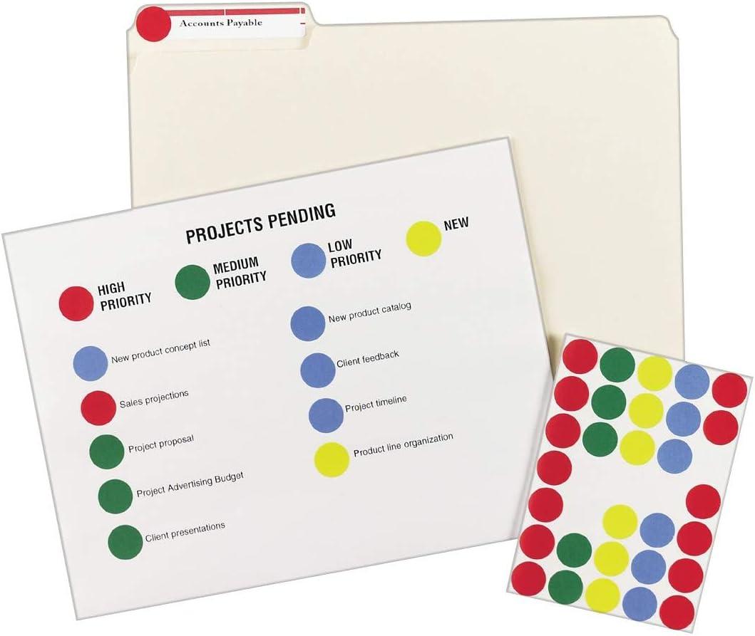 imageAvery Removable ColorCoding Labels Removable Adhesive Assorted Colors 34quot Diameter 1008 Labels 54721Pack
