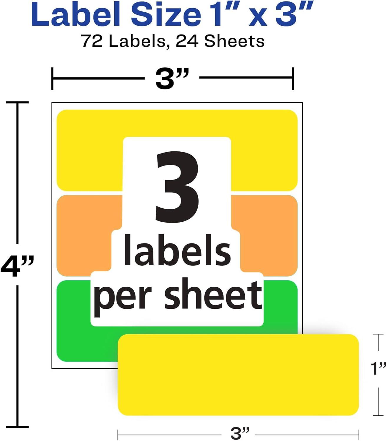 imageAvery Removable ColorCoding Stickers 72 Per Pack 10 Packs Assorted Colors 720 Total 067221 Pack