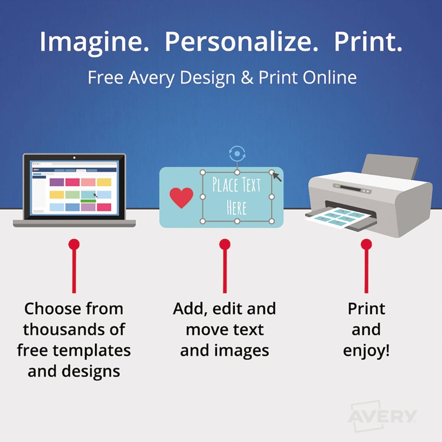 imageAvery Removable Multipurpose Labels Assorted Neon 3 13 x 43 13 x 4 Pack of 5