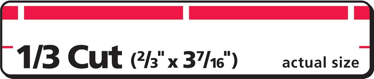 imageAvery TrueBlock File Folder Labels 23quot x 3716quot 1500 Printable Labels WhiteRed Permanent 50665