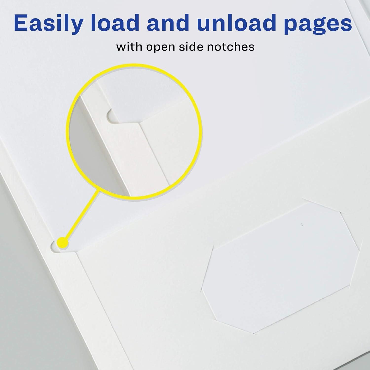 imageAvery Two Pocket Folders Holds up to 40 Sheets Business Card Slot 25 White Folders 47991White