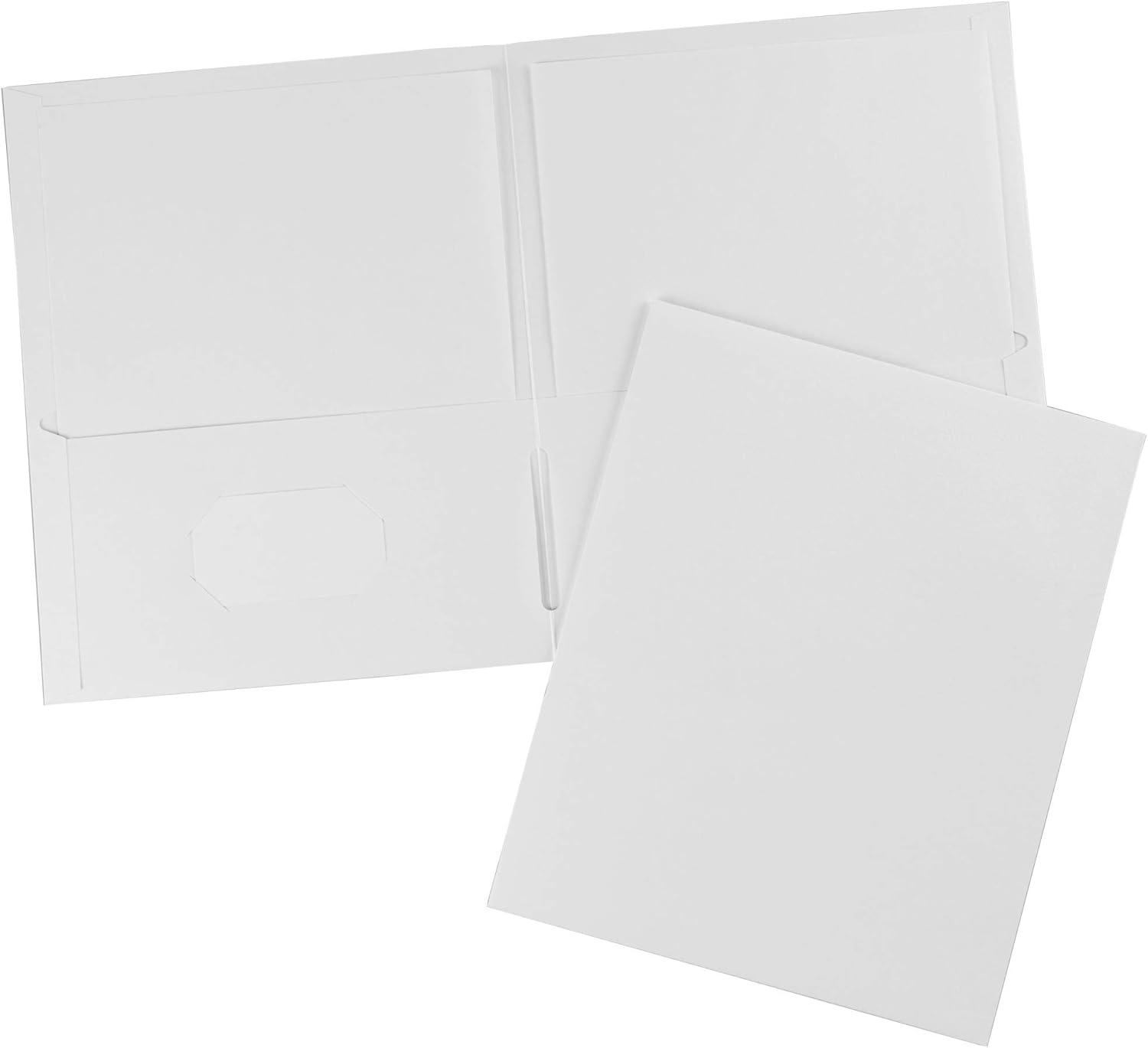 imageAvery Two Pocket Folders Holds up to 40 Sheets Business Card Slot 25 White Folders 47991White