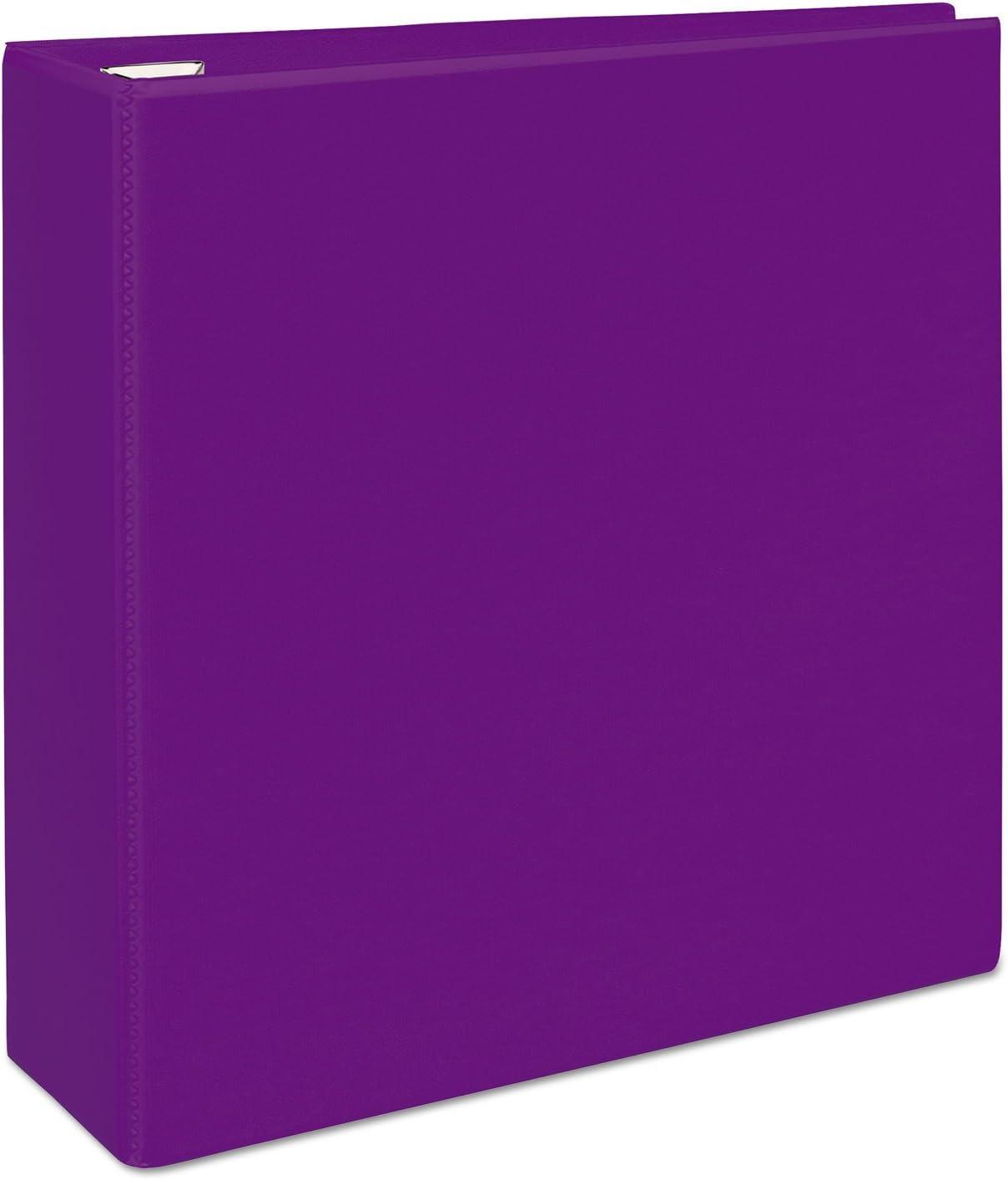 imageAveryR HeavyDuty View 3 Ring Binder 1quot OneTouch EZDR Rings 1 Purple Binder 79771Purple