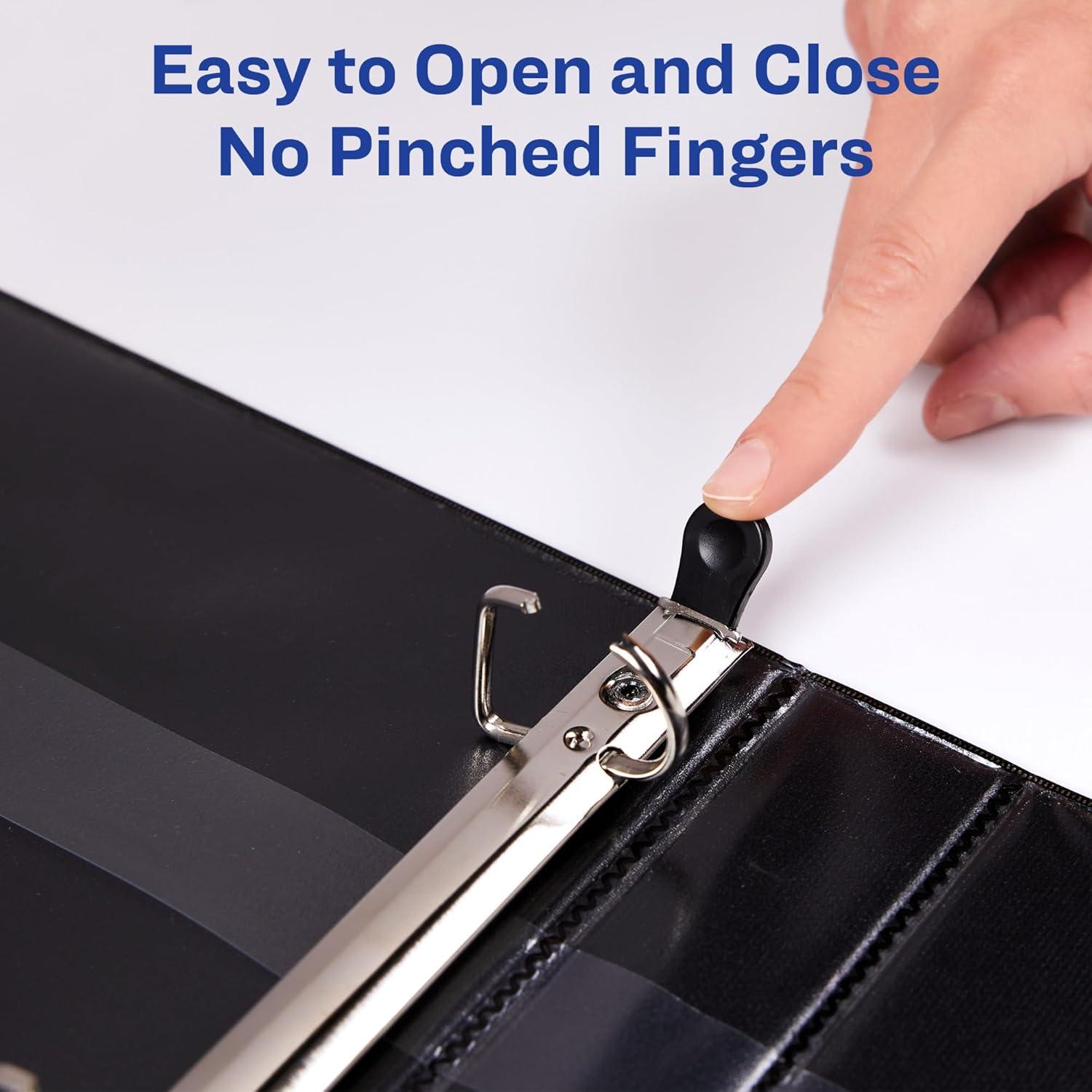 imageAveryR HeavyDuty View 3 Ring Binder 1quot OneTouch EZDR Rings 1 Purple Binder 79771Purple
