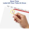 imageAvery 5 Big Tab Dividers for 3 Ring Binder Easy Print ampamp Apply Clear Label Strip Index Maker Customizable White Tabs 5 Sets 114921set